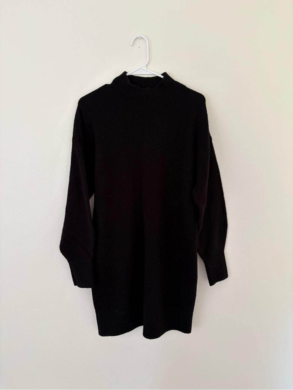& Other Stories Black Mock Neck Sweater Dress - Women’s SMALL